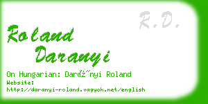 roland daranyi business card